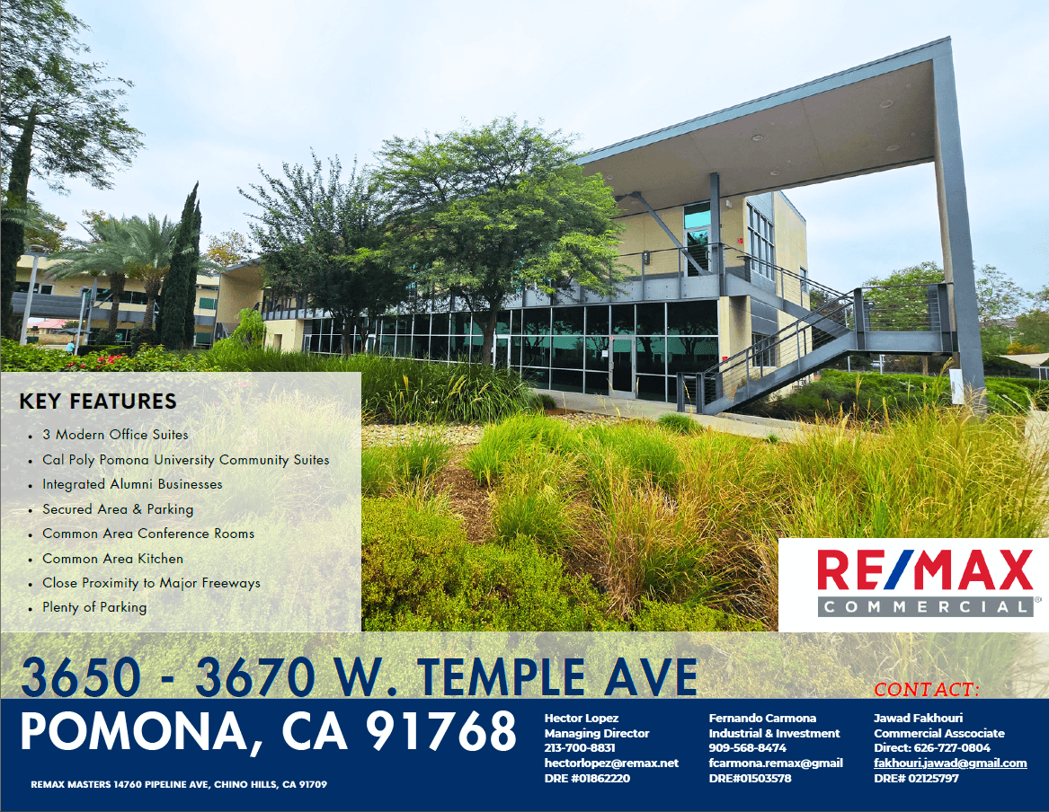 3650 - 3670 W. Temple Ave., Pomona CA
